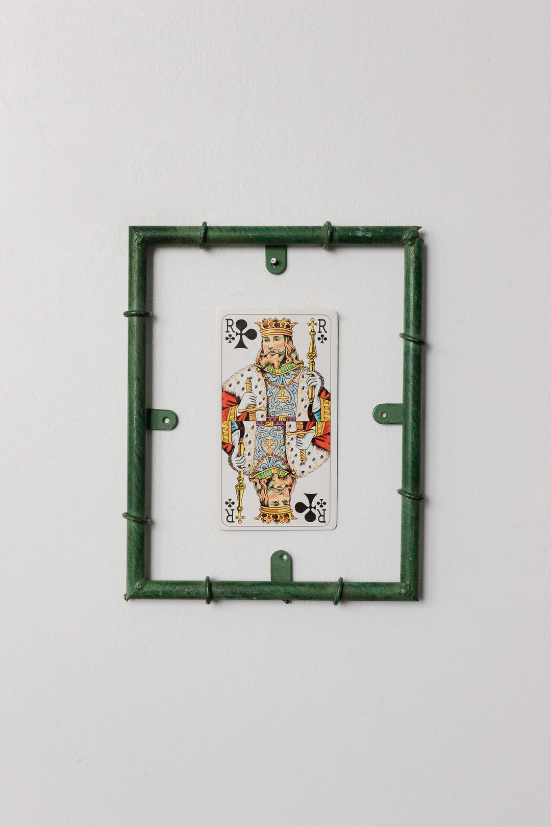 vintage french metal green painted photo frames