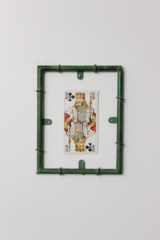 vintage french metal green painted photo frames