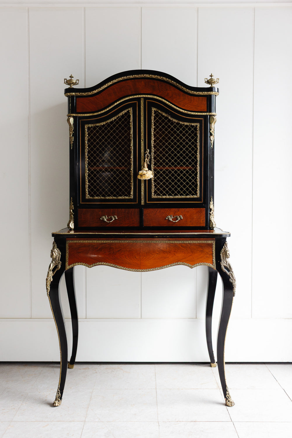 antique French Napoleon III period Bonheur du Jour writing table