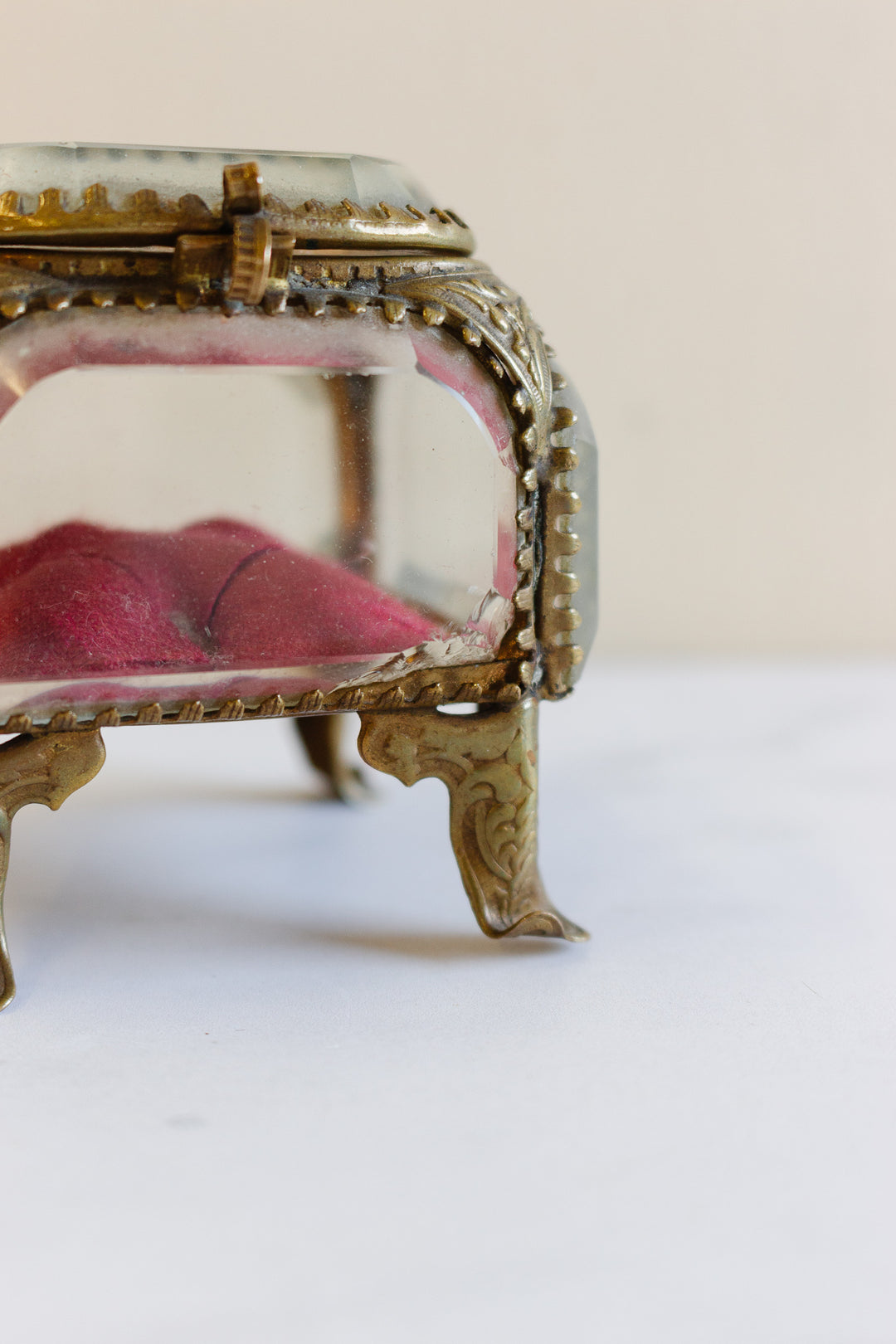 antique french brass and ormolou bijoux casket