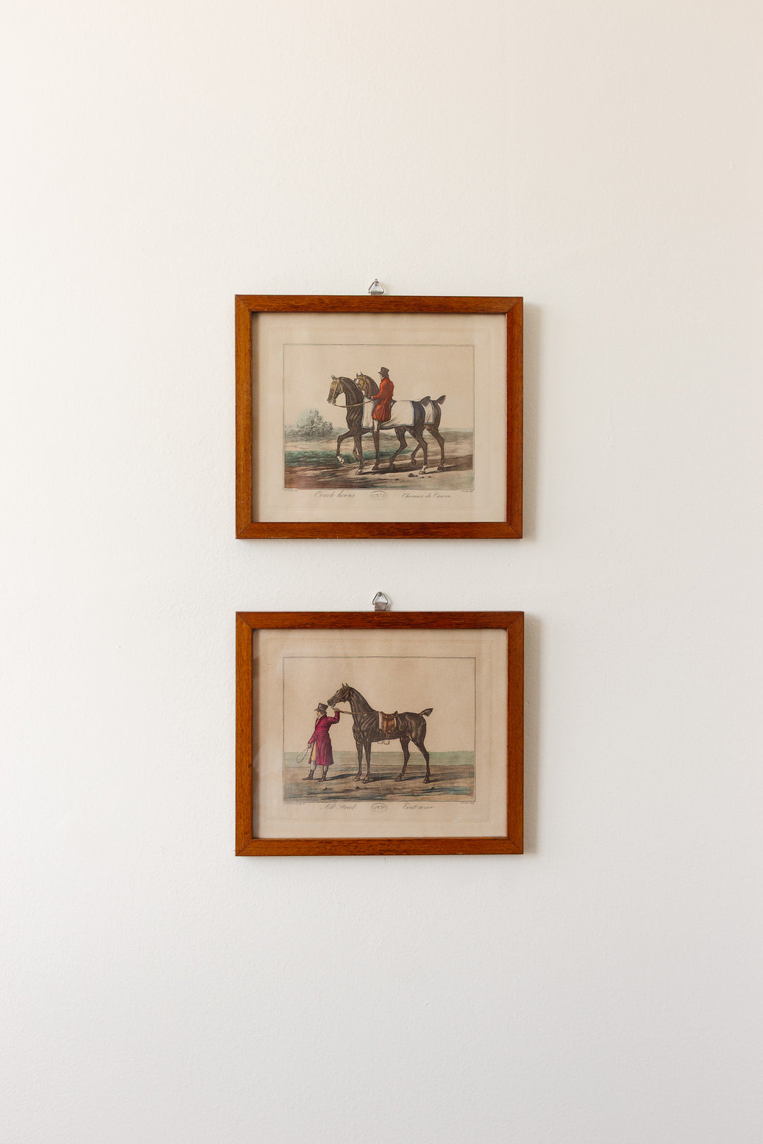 antique french equestrian hand coloured engravings by carle vernet