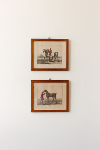 antique french equestrian hand coloured engravings by carle vernet