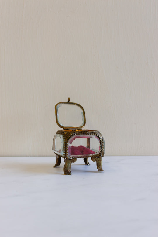 antique french brass and ormolou bijoux casket