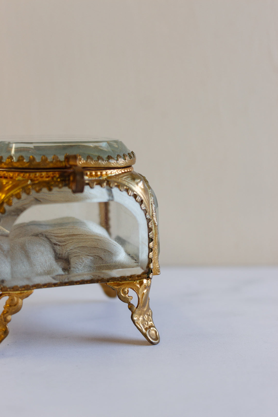 antique french brass and ormolu bijoux casket