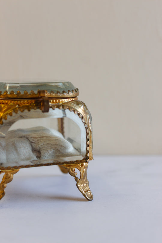 antique french brass and ormolu bijoux casket
