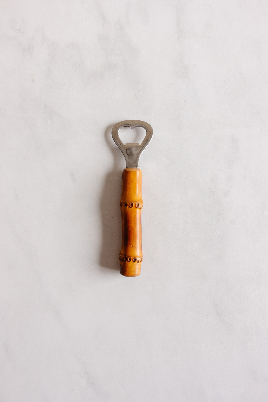 1960s French bamboo bottle opener