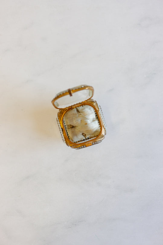 antique french brass and ormolu bijoux casket