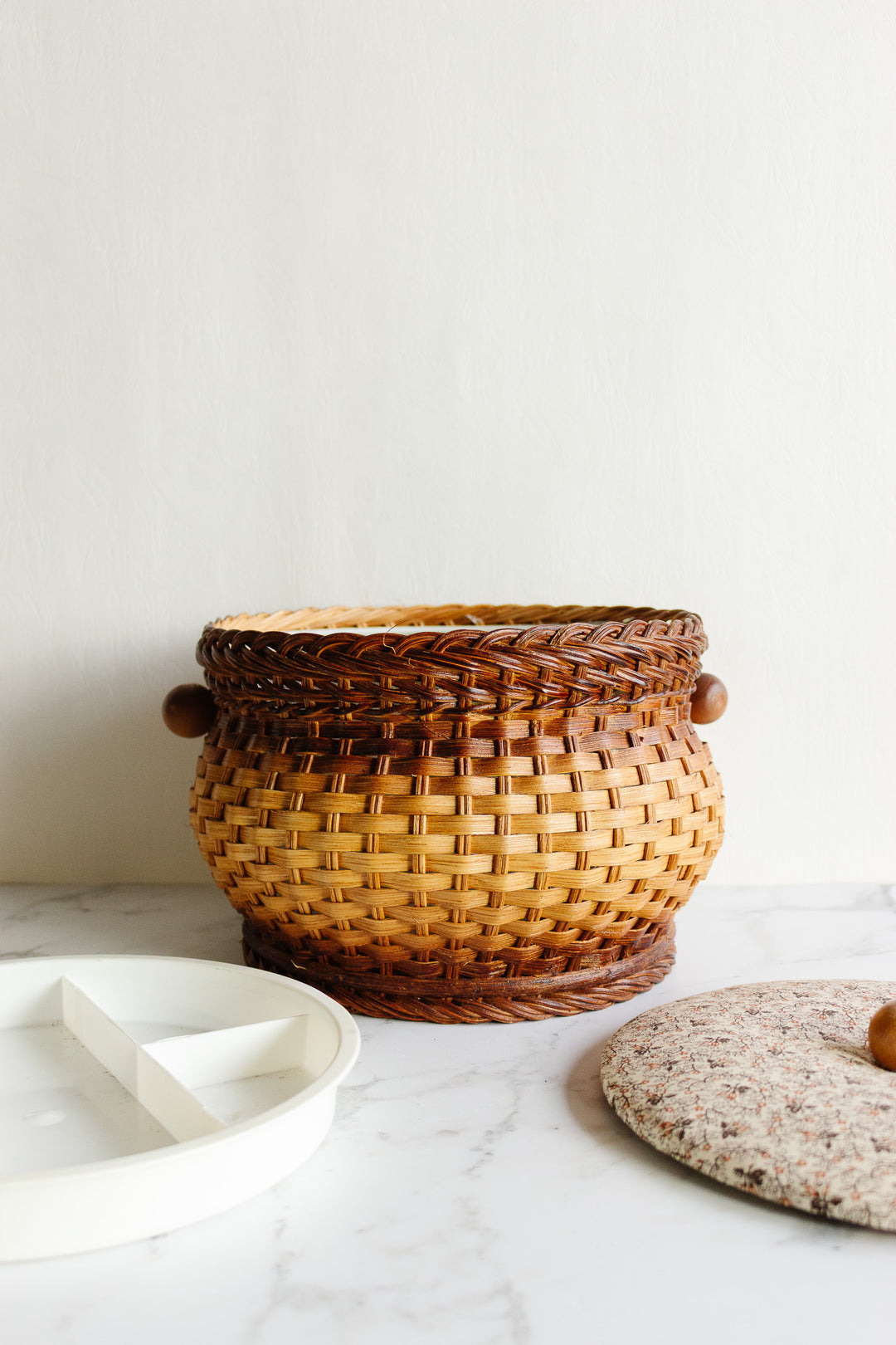 vintage German sewing basket