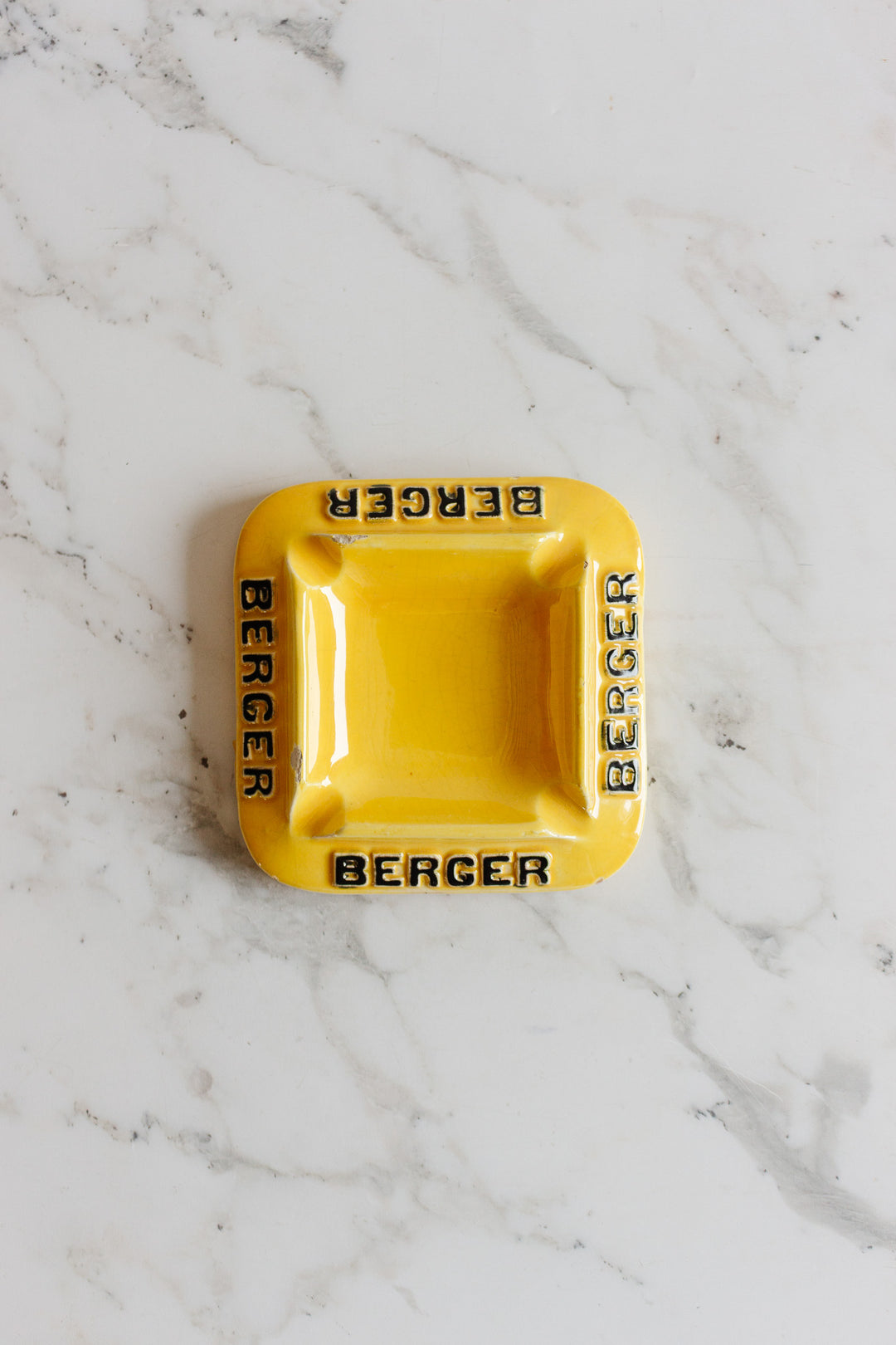 vintage french "berger" advertising ashtray