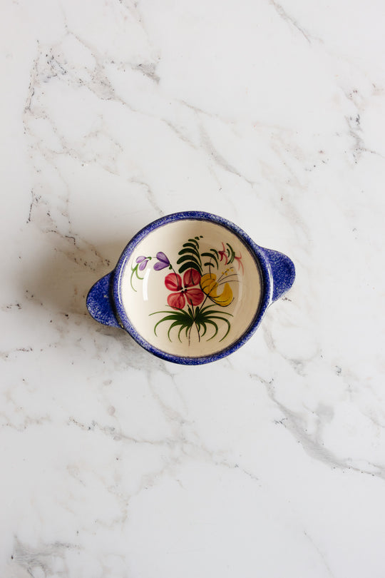 vintage french hand painted mbfa poric dish set