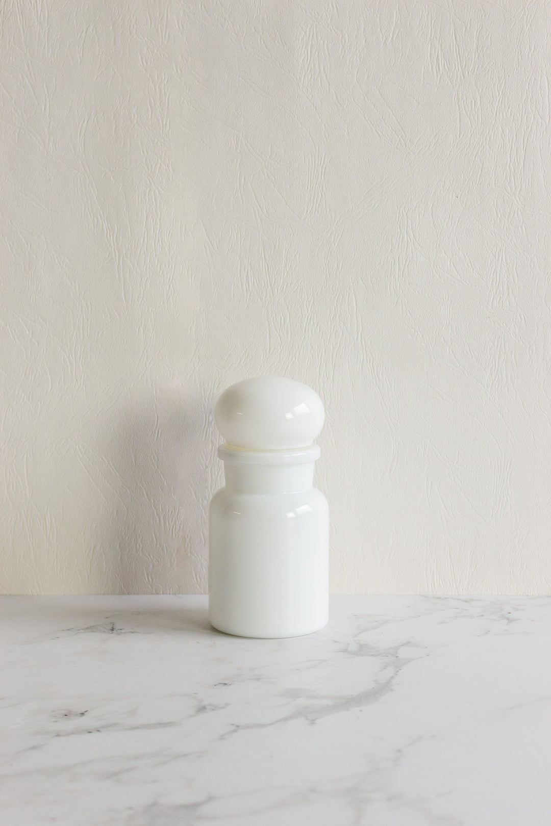 vintage belgian milk glass apothecary jar