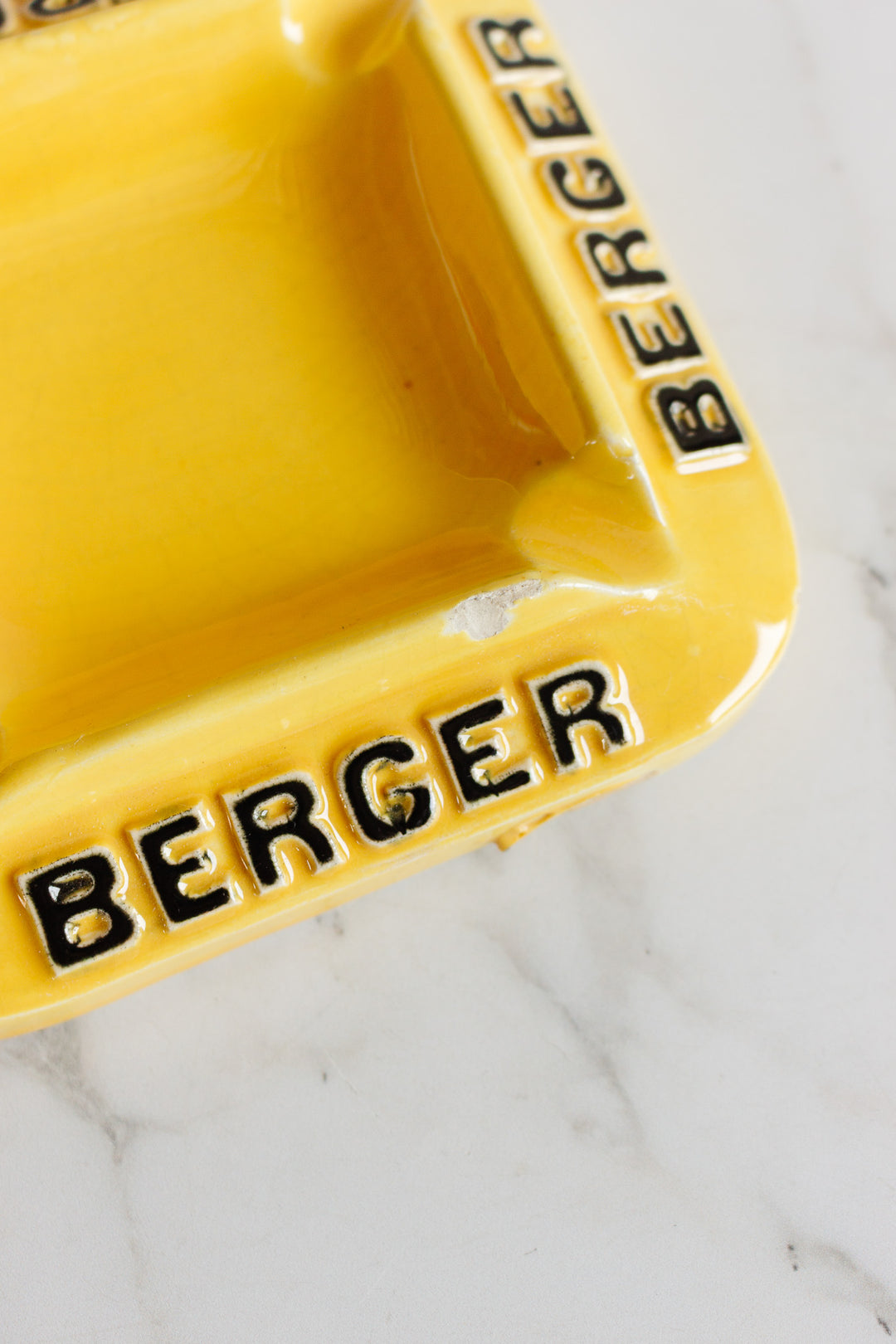 vintage french "berger" advertising ashtray