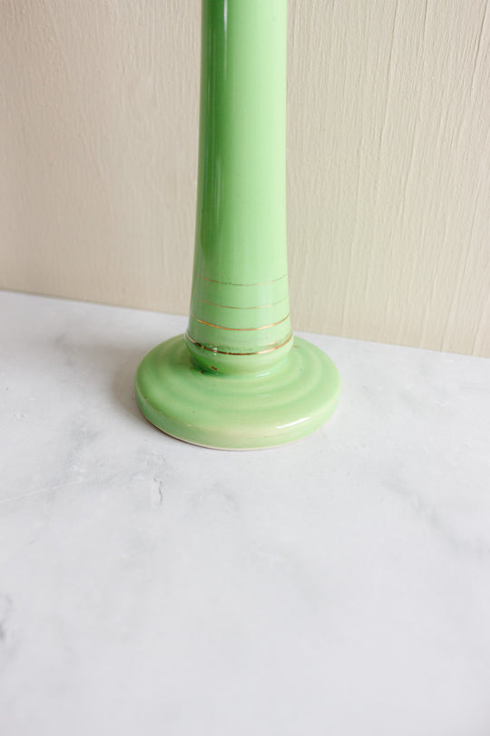 rare 1930s French Sarreguemines art deco bud vase