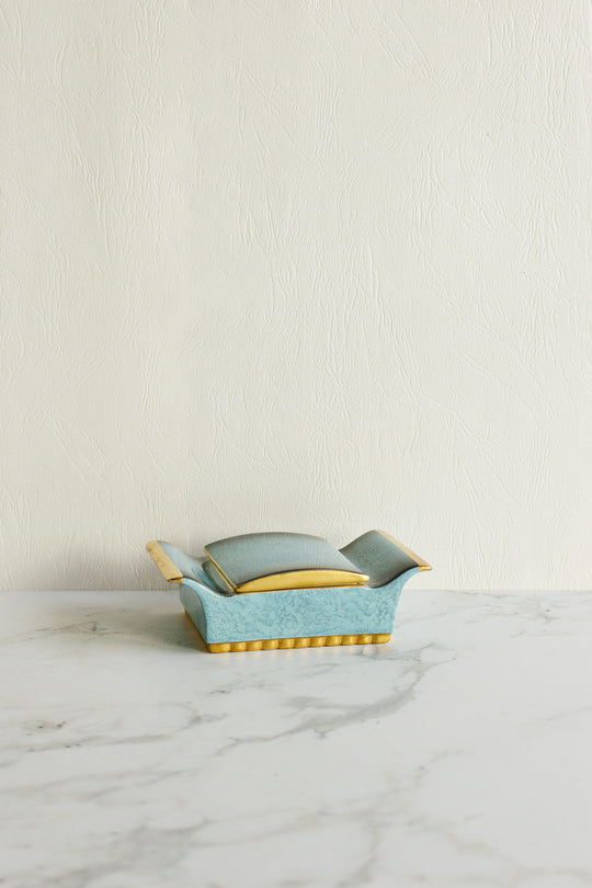 vintage english carltonware lidded trinket dish