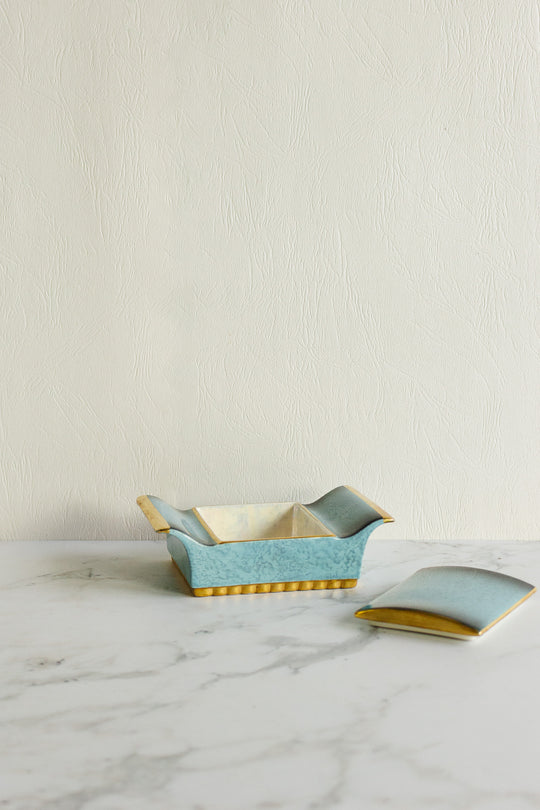 vintage english carltonware lidded trinket dish