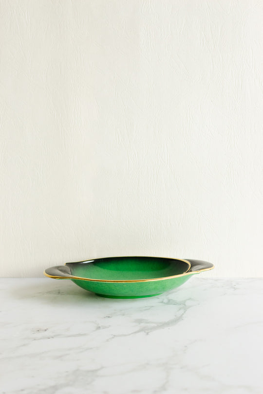 vintage carltonware "vert royale" green and black dish