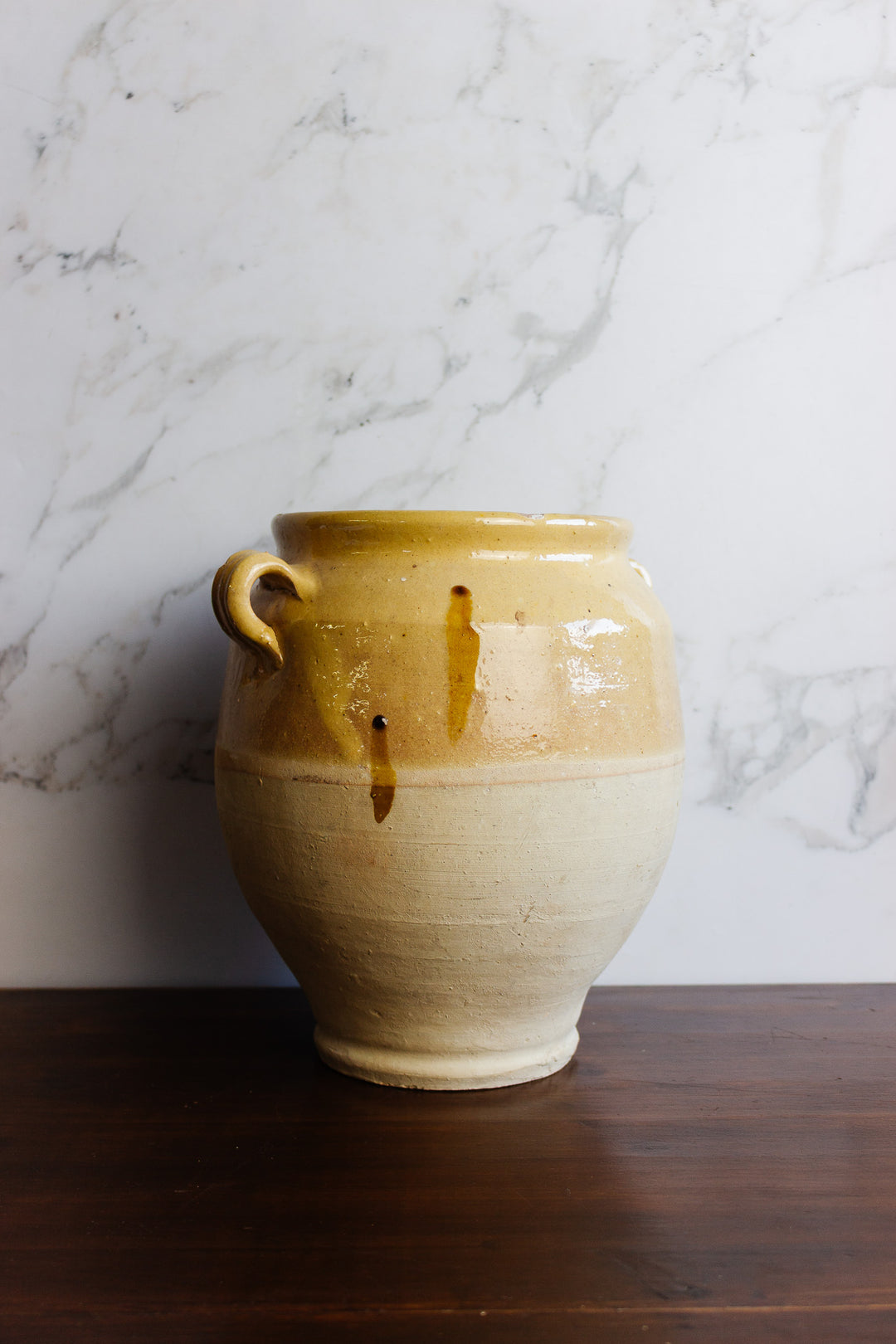 antique french large stoneware pot
