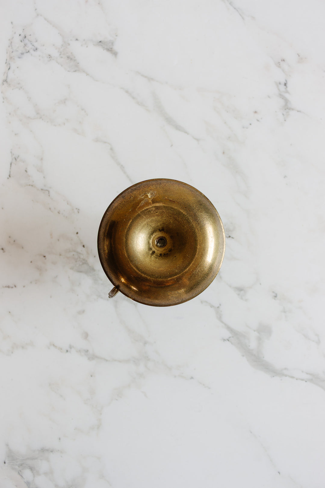 antique french brass push up chamberstick