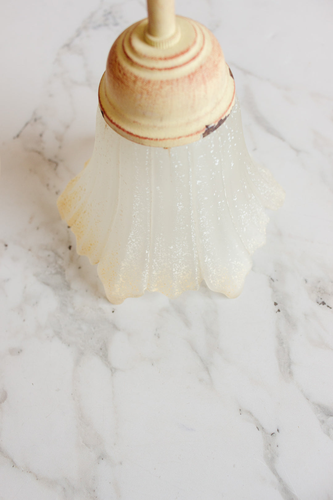 vintage french frosted shade floral sconce