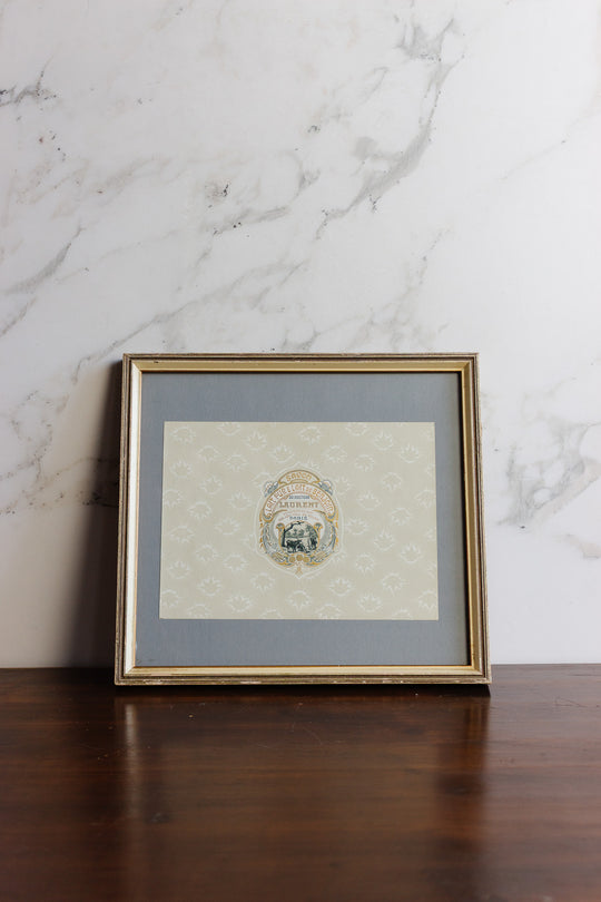antique french framed "étiquette de savon" ii