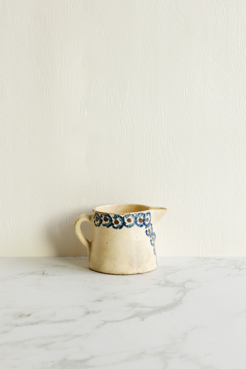 1930s bunzlau ceramic "peacock eye" creamer