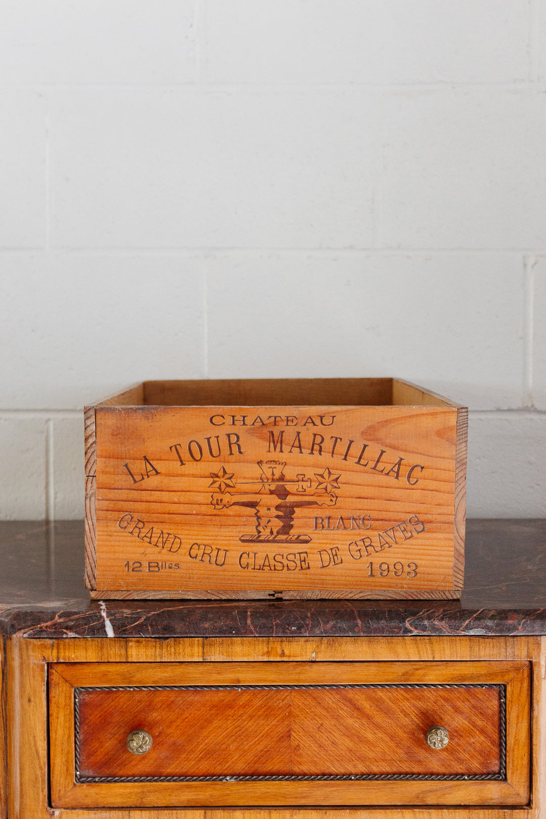 vintage french "château la tour martillac" wine crate