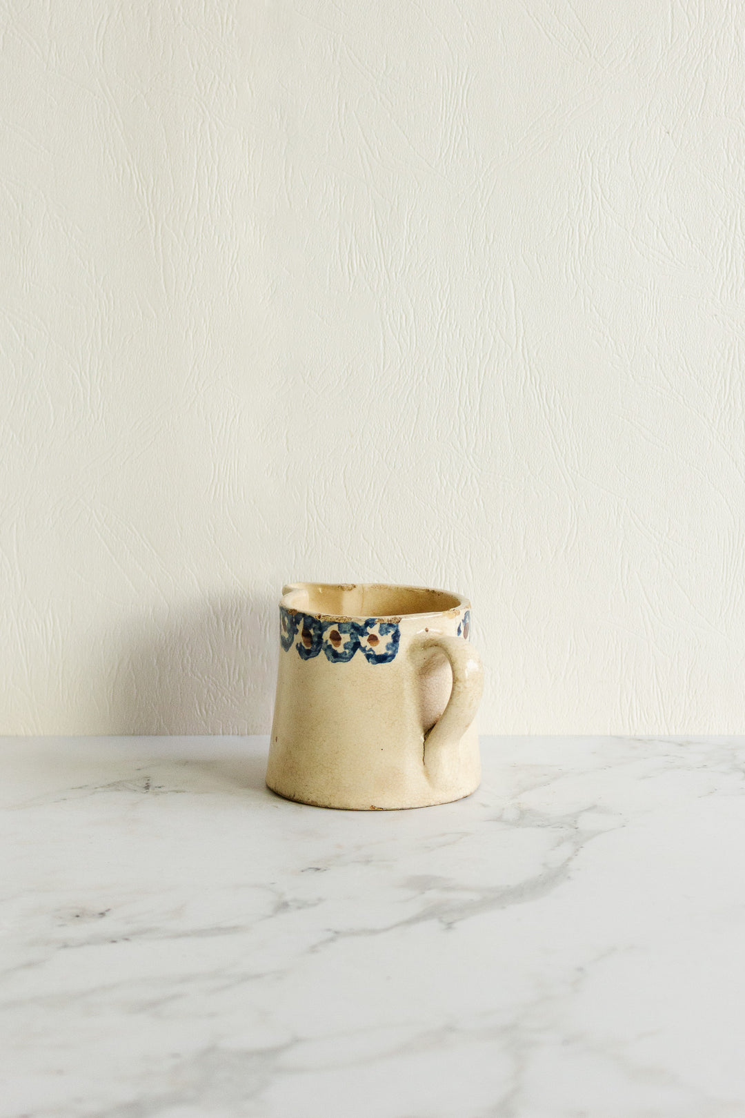 1930s bunzlau ceramic "peacock eye" creamer