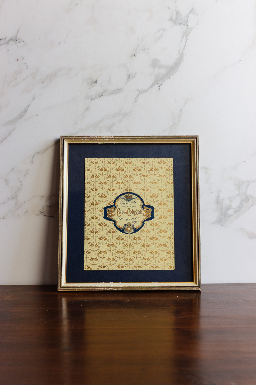 antique french framed "étiquette de savon" i