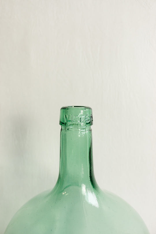 antique french hand blown demijohn