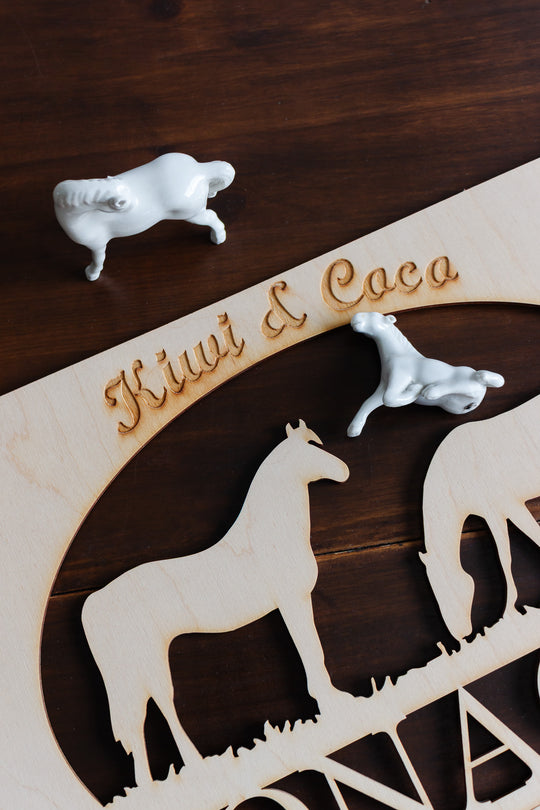 pair of vintage french white porcelain horse figurines