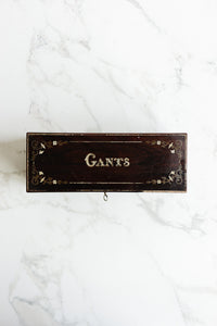 antique french wood and mother of pearl inlay "coffret à gants"