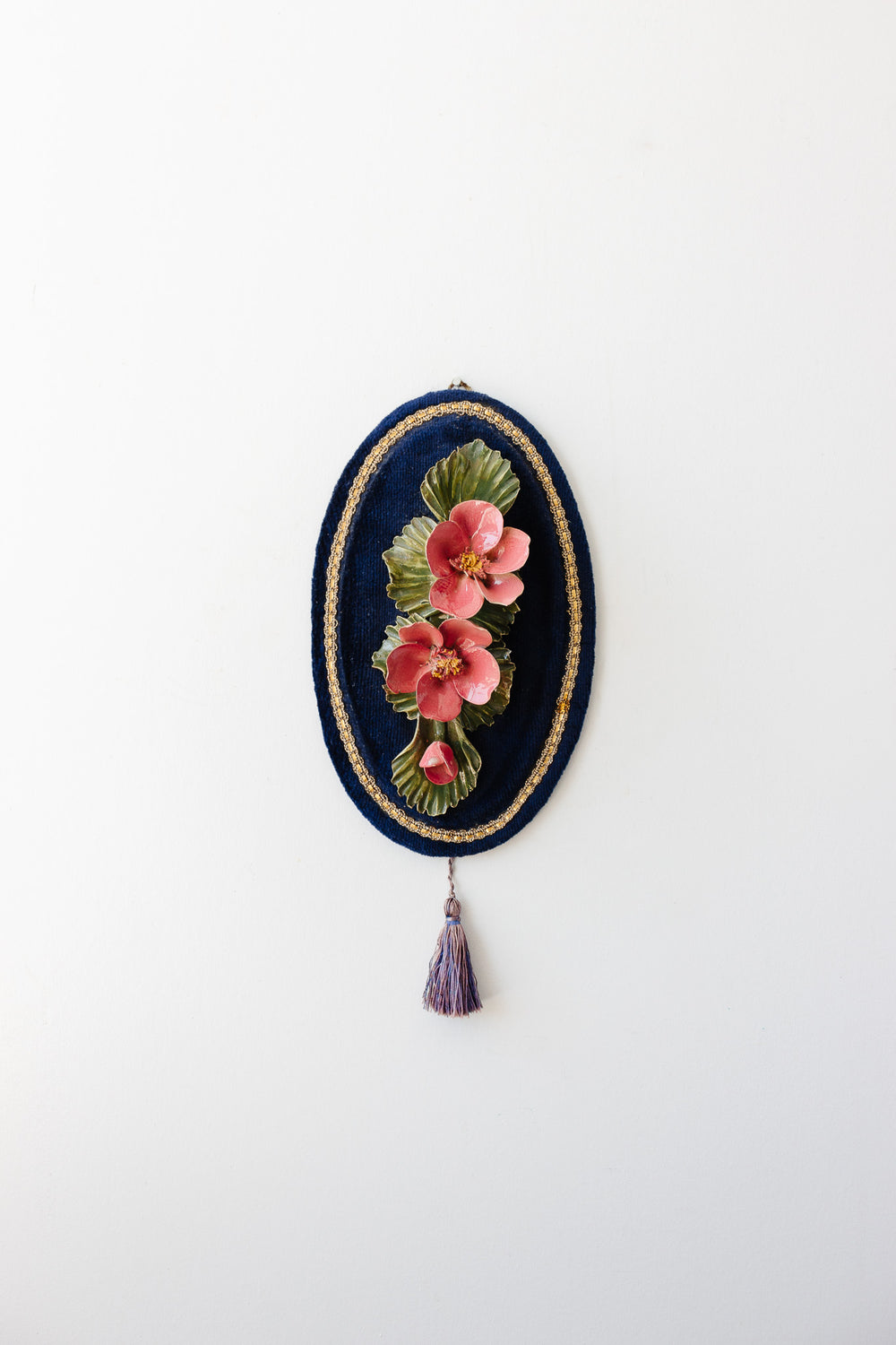 midcentury Italian Capodimonte porcelain flower hanging