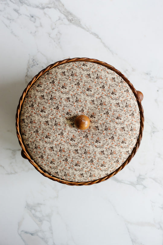 vintage German sewing basket