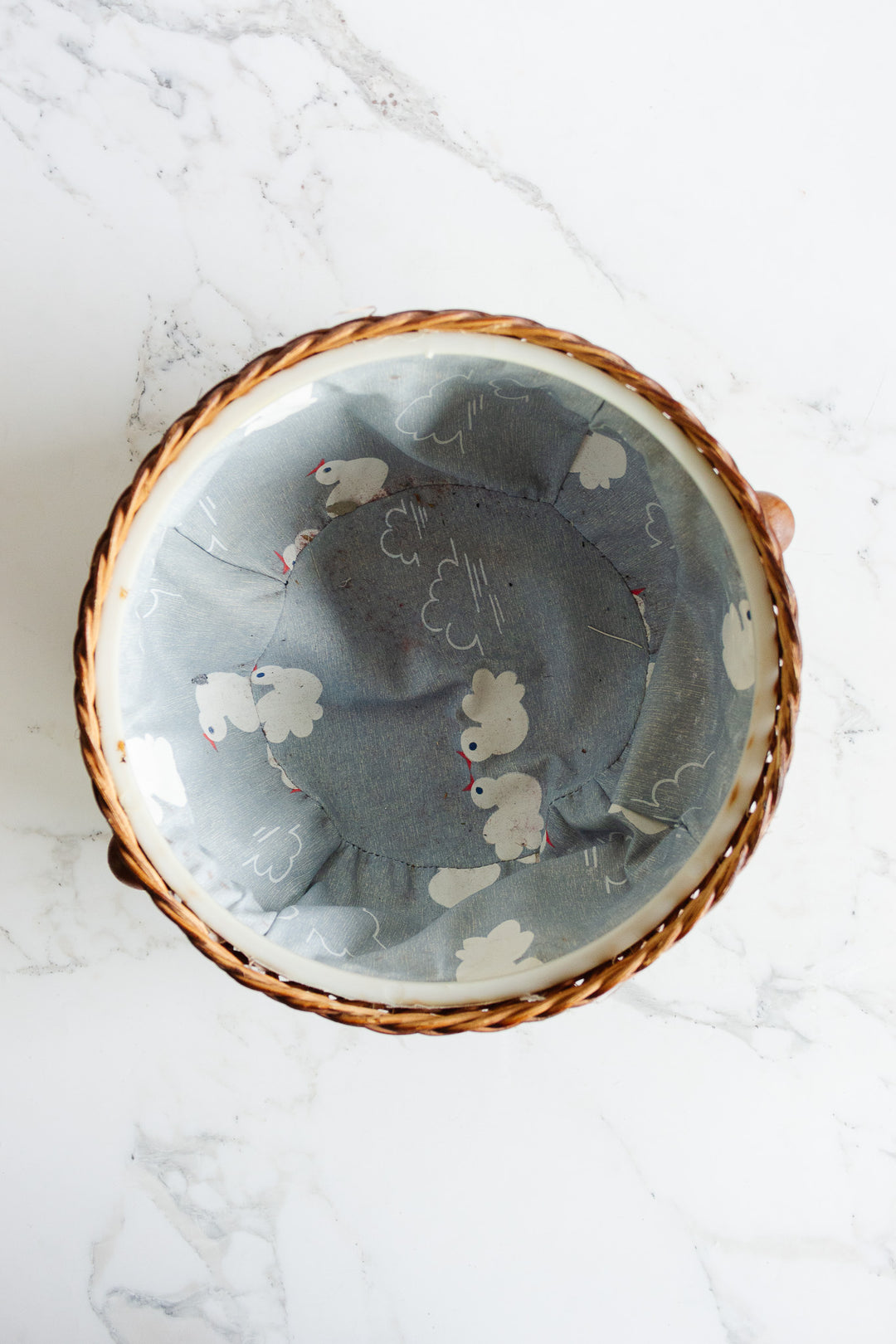 vintage German sewing basket