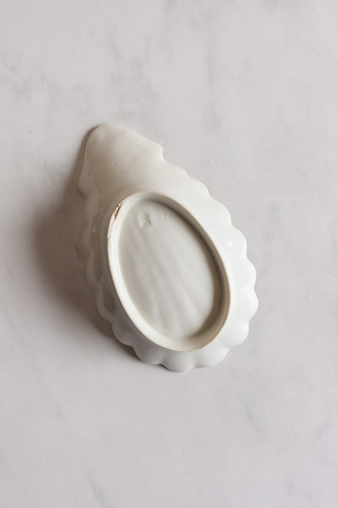 antique French “coquillage” porcelain ravier