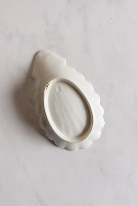 antique French “coquillage” porcelain ravier