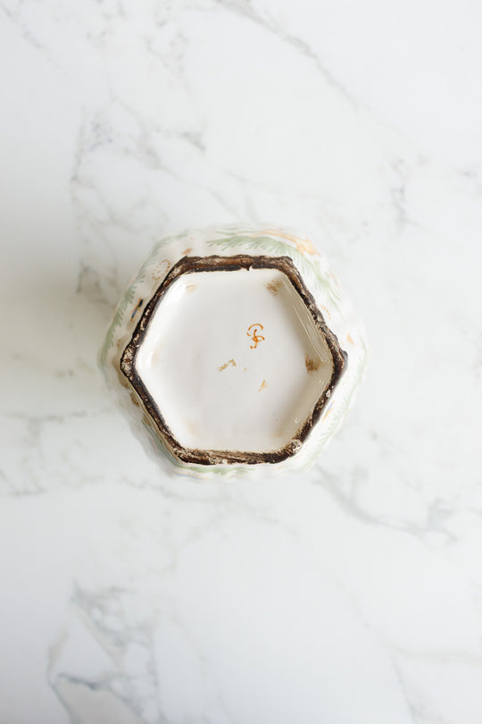 vintage french large moustiers lidded pharmacy urn