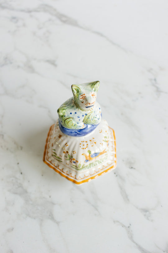 vintage french large moustiers lidded pharmacy urn