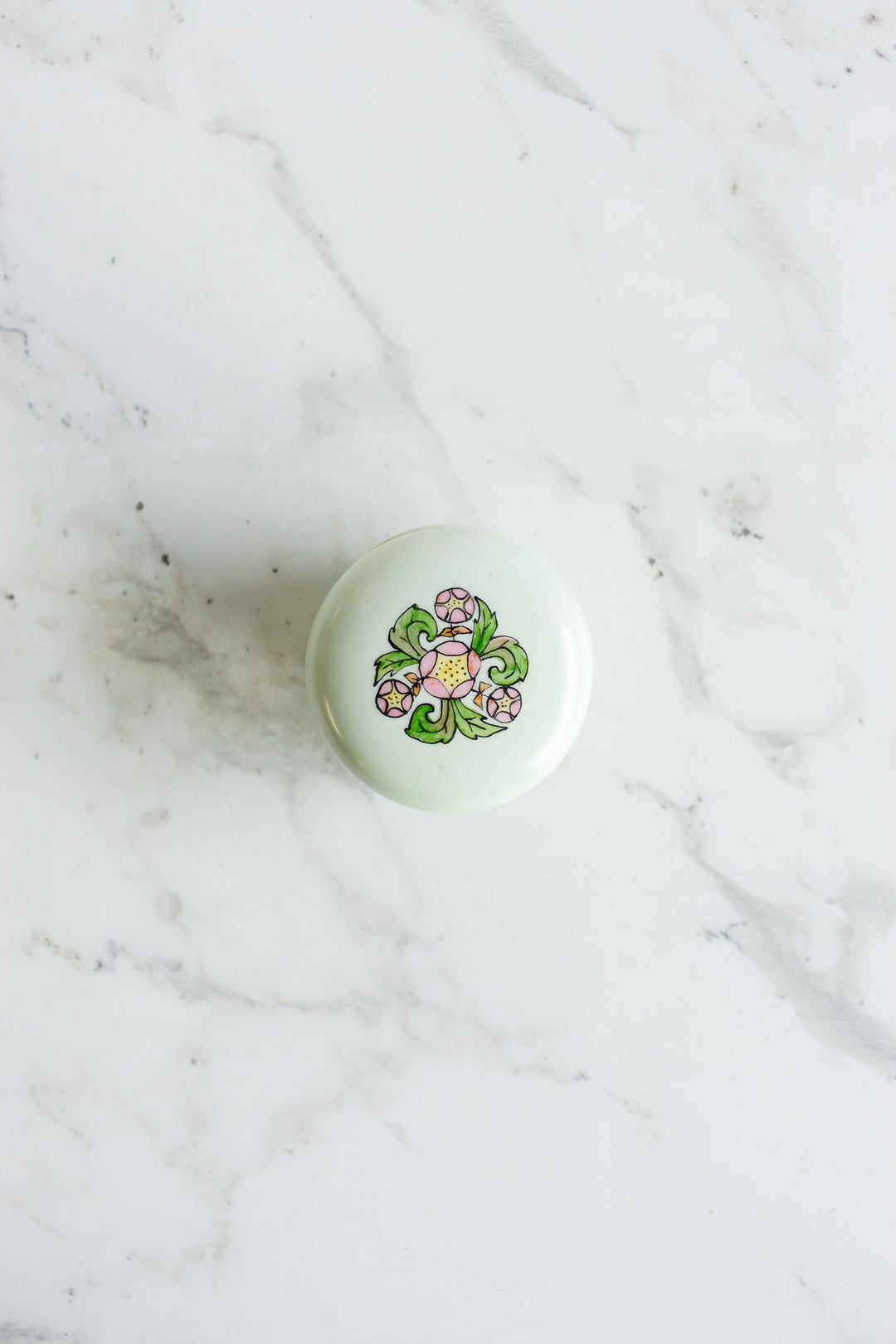 1920s hand painted art nouveau pill box