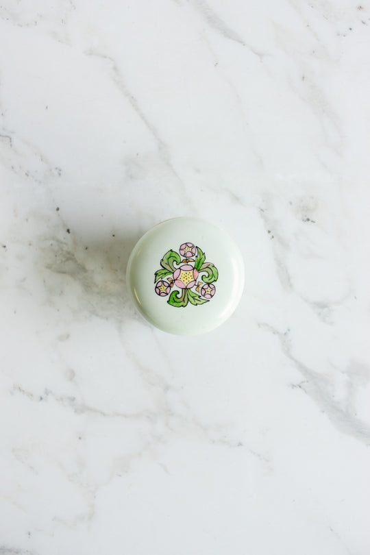 1920s hand painted art nouveau pill box