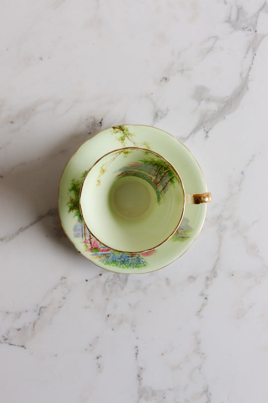 vintage aynsley corset teacup and saucer