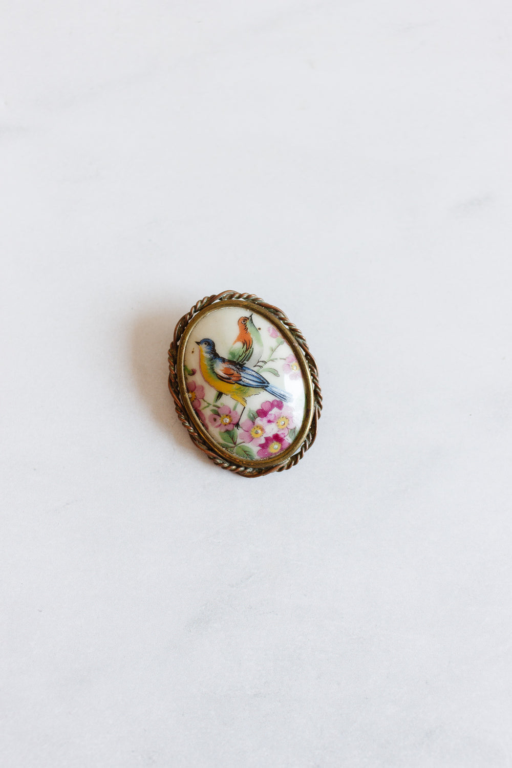 art nouveau french limoges porcelain brooch