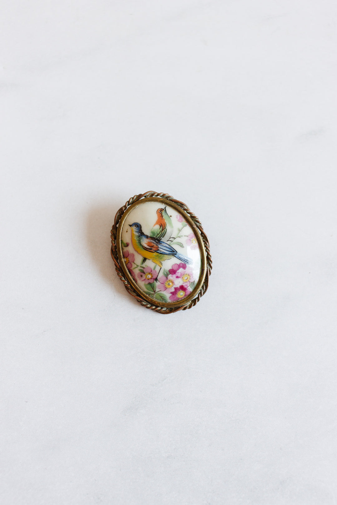 art nouveau french limoges porcelain brooch