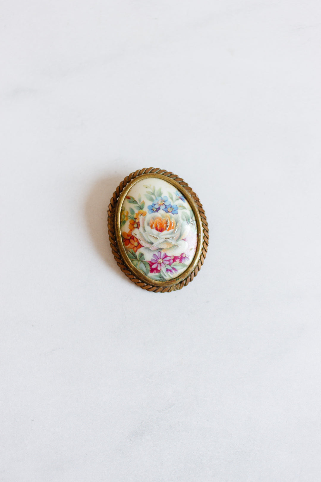 art nouveau french limoges porcelain brooch