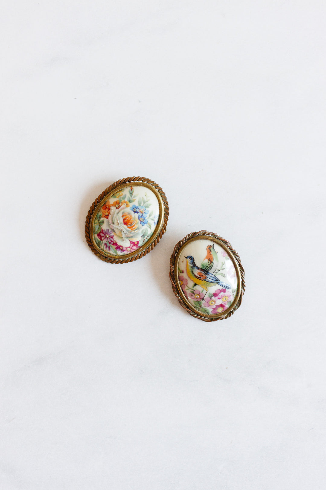 art nouveau french limoges porcelain brooch