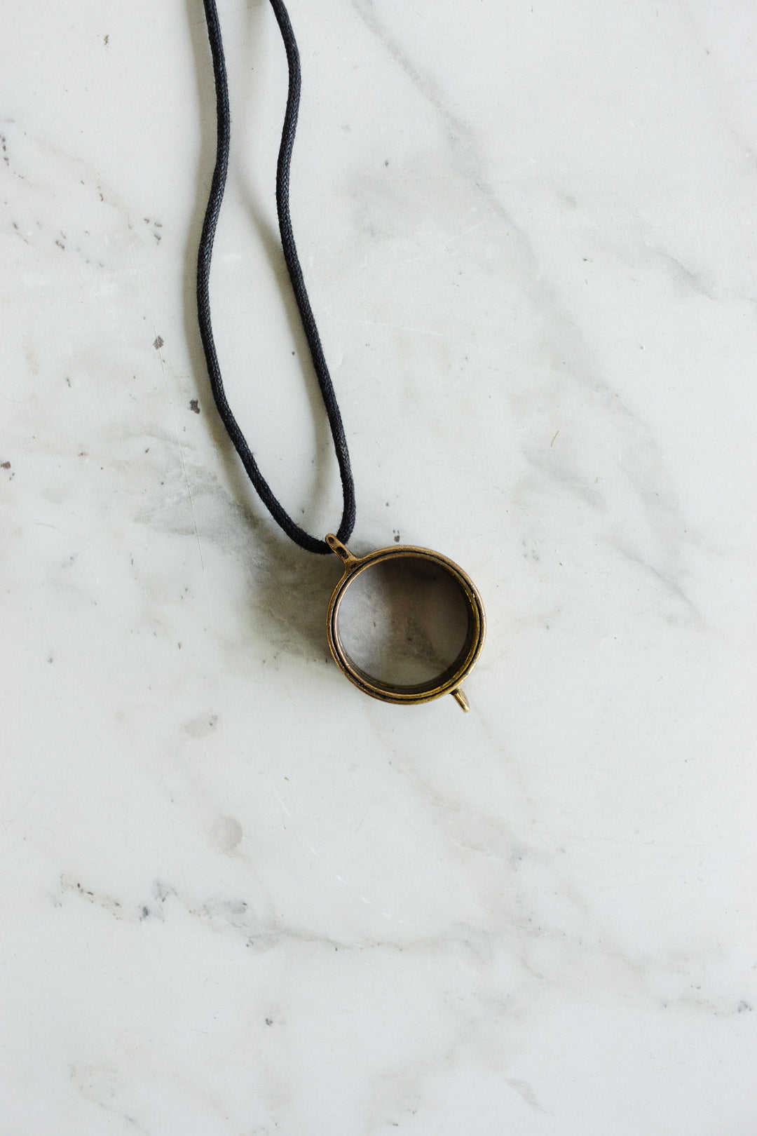 rare vintage french brass sundial ring