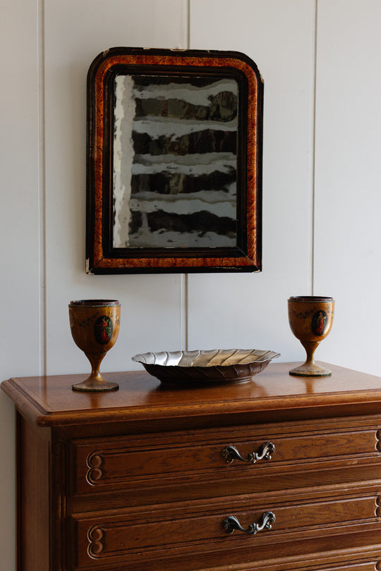 rare pair of 19th century Italian polychrome wood chalices