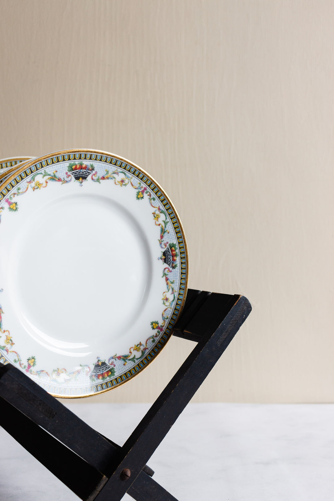 rare turn of the century French Napoleon III ebonized wood dish rack