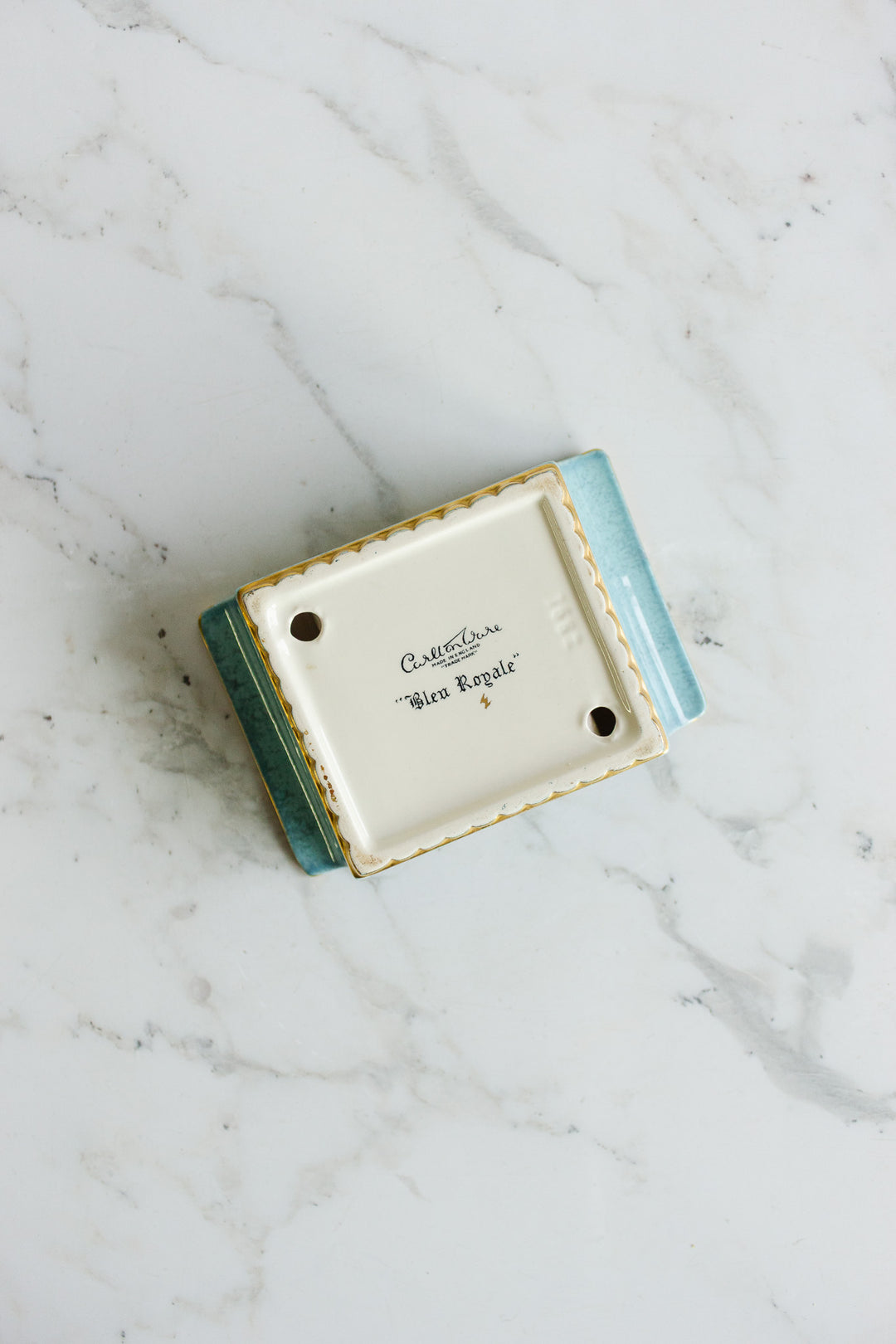 vintage english carltonware lidded trinket dish