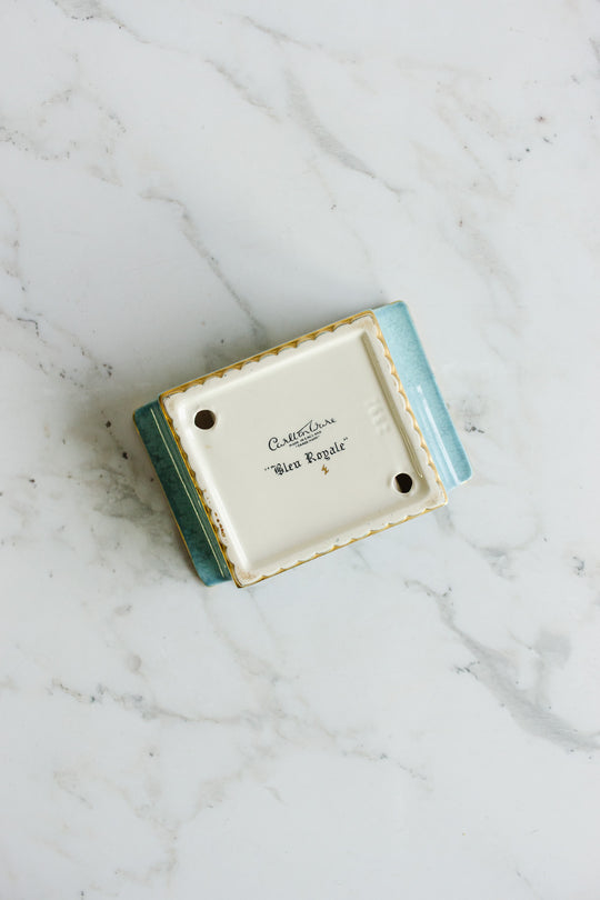 vintage english carltonware lidded trinket dish